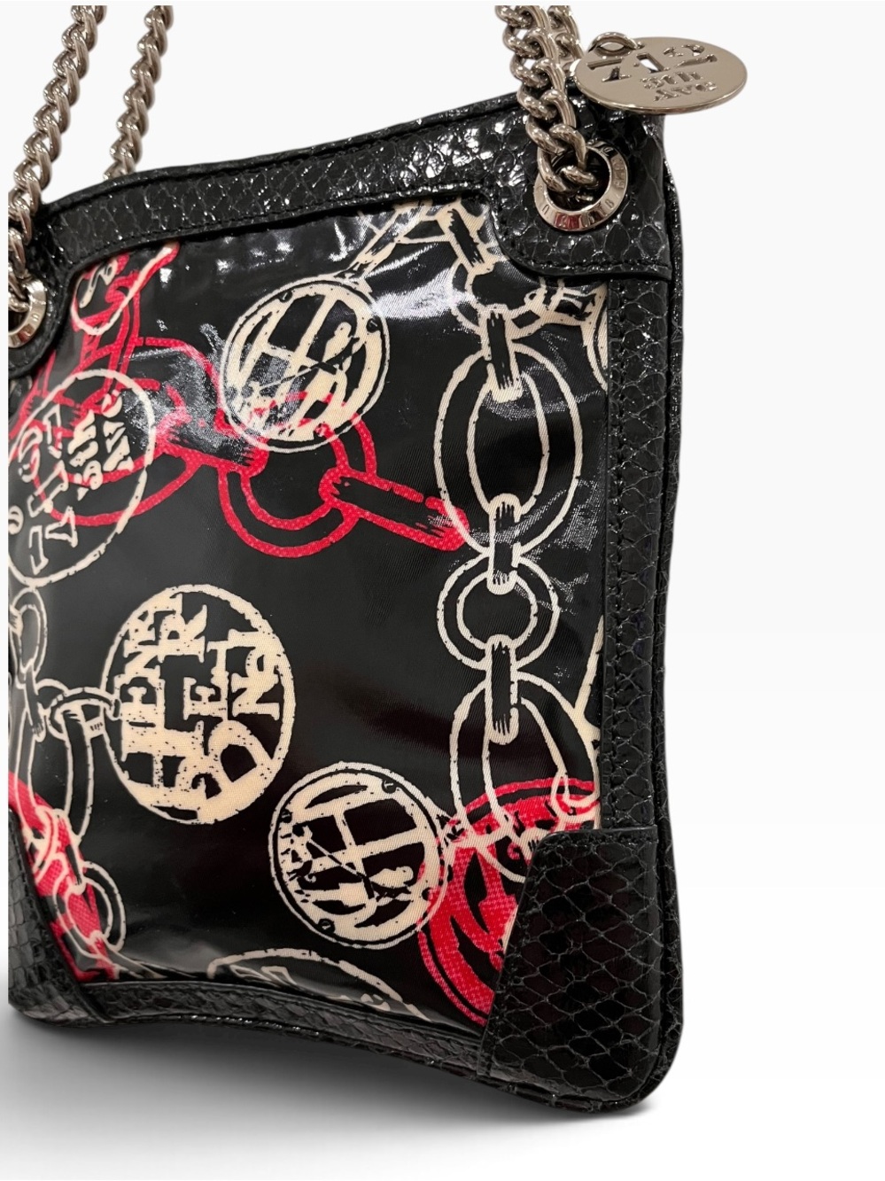 Henri Bendel "712" Fifth Avenue Graffiti Chain Strap Bag NWOT - Picture 3 of 8